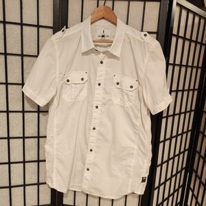 Buffalo David Bitton Cream Button Down Shirt